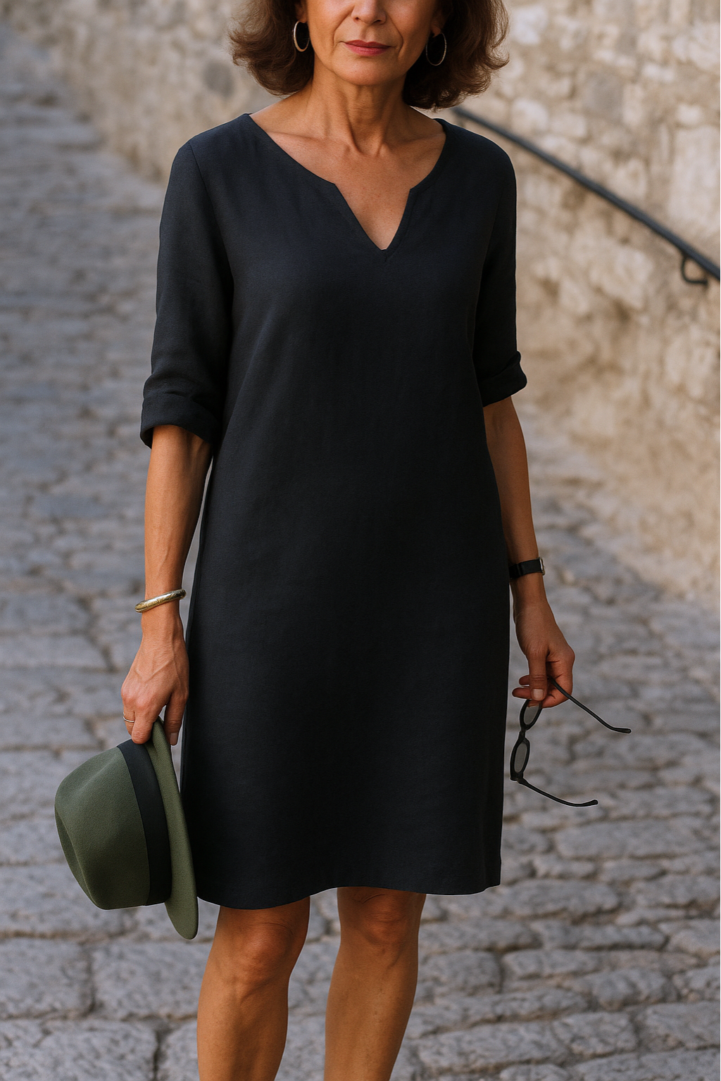 Ria™ | Elegantes V-Ausschnitt Kleid