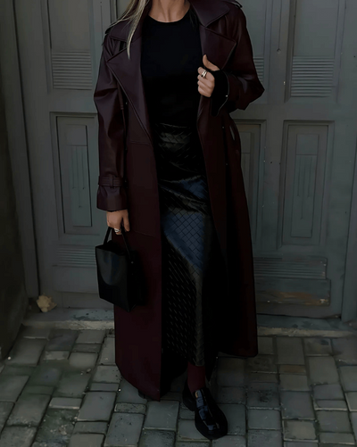 Trenchcoat i Konstläder