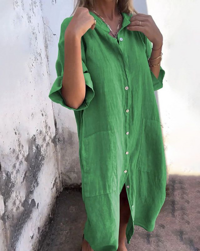 Sofia™ | Luftiges Hemdkleid in Maxilänge
