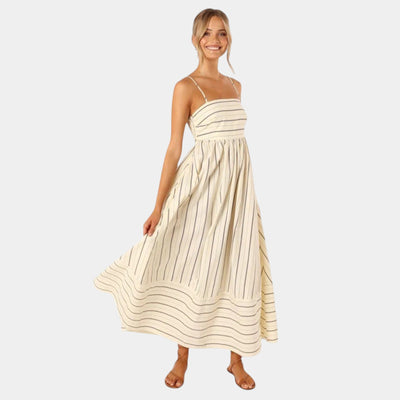 Rosa - Gestreiftes Casual Kleid