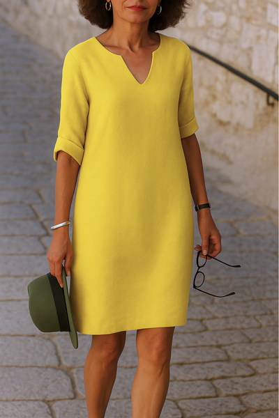 Ria™ | Elegantes V-Ausschnitt Kleid