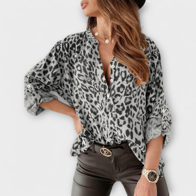 Anna - Bluse mit Leopardenmuster