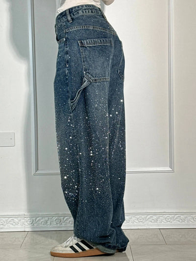Violette™ Hose mit hoher Taille und weiten Beinen und Knopftaschen