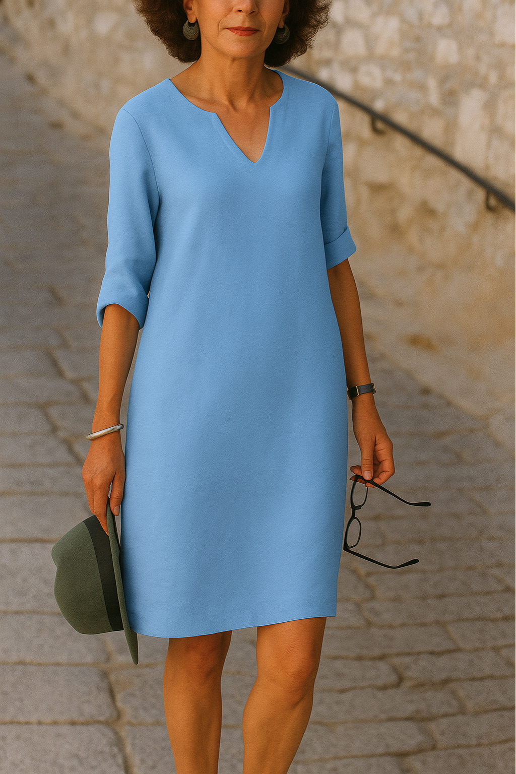 Ria™ | Elegantes V-Ausschnitt Kleid