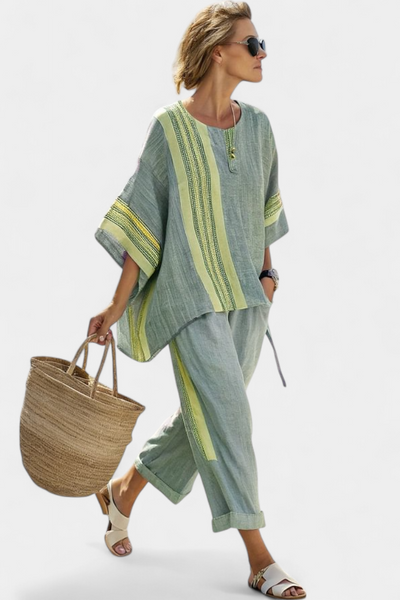 Lea™ | Lavendel-Streifen Set