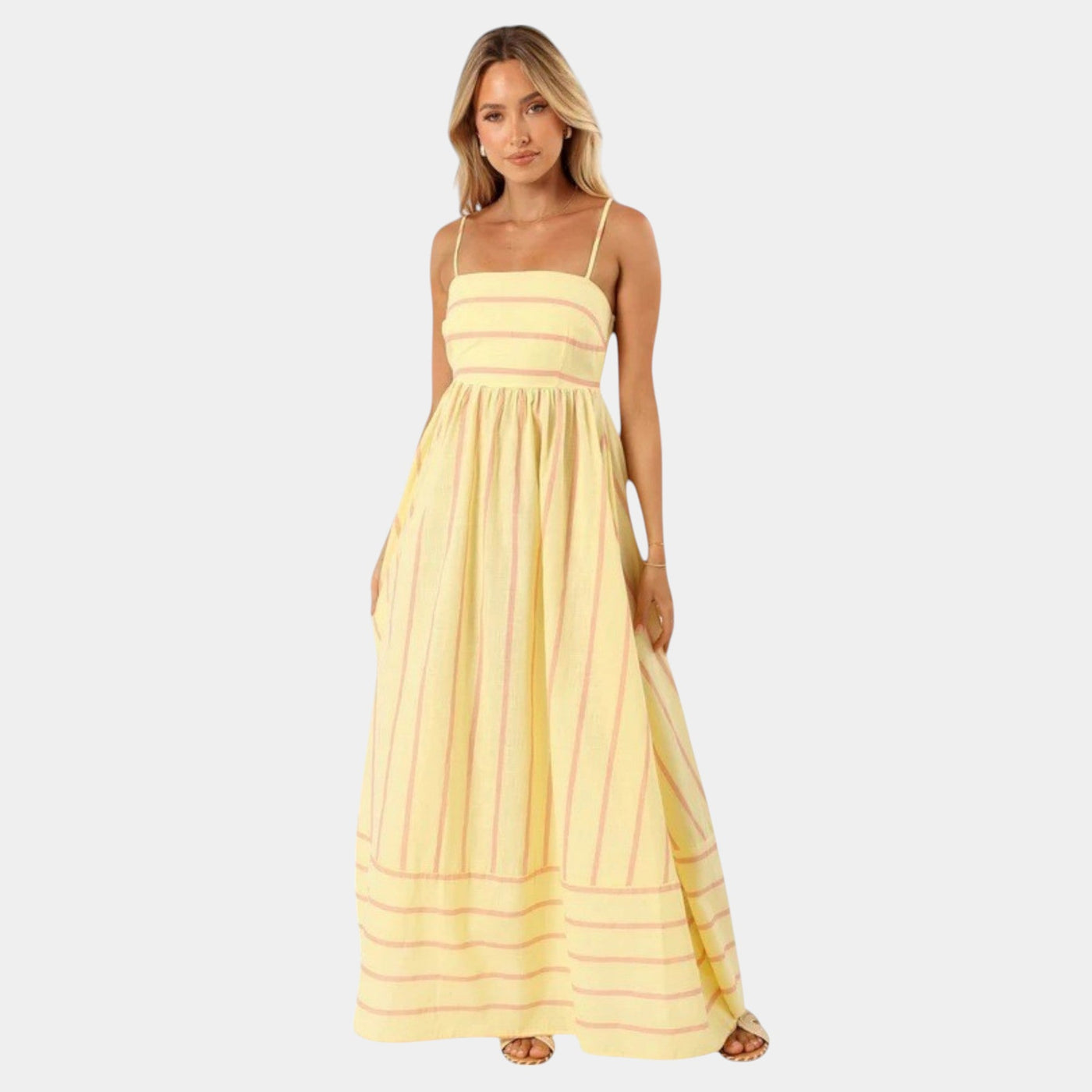 Rosa - Gestreiftes Casual Kleid
