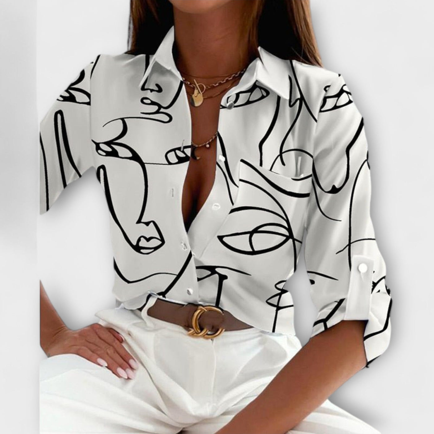 Stella - Bluse mit klassischem Kragen